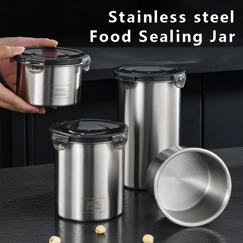 Kitchen Gadgets Storage Ideas - Récipient alimentaire en acier inoxydable, boîtes