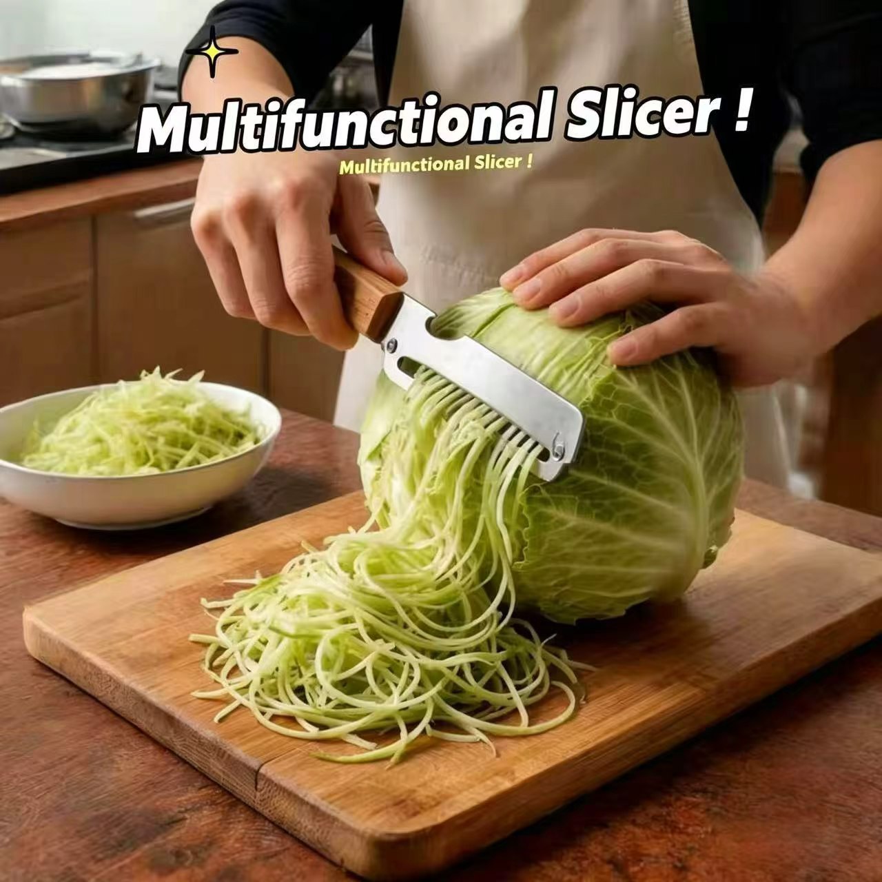 Vegetable Kitchen Gadgets - Éplucheur de légumes 3-en-1 avec manche