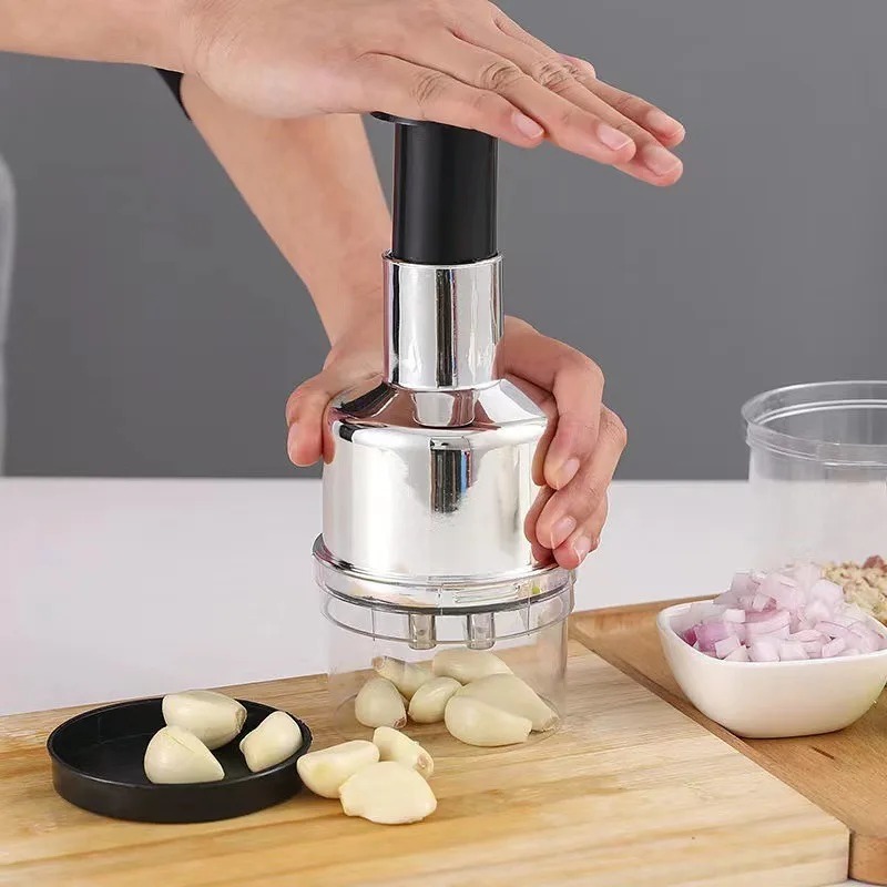 Manual Garlic Press - Nouvelle Presse-ail et Hachoir à Oignons