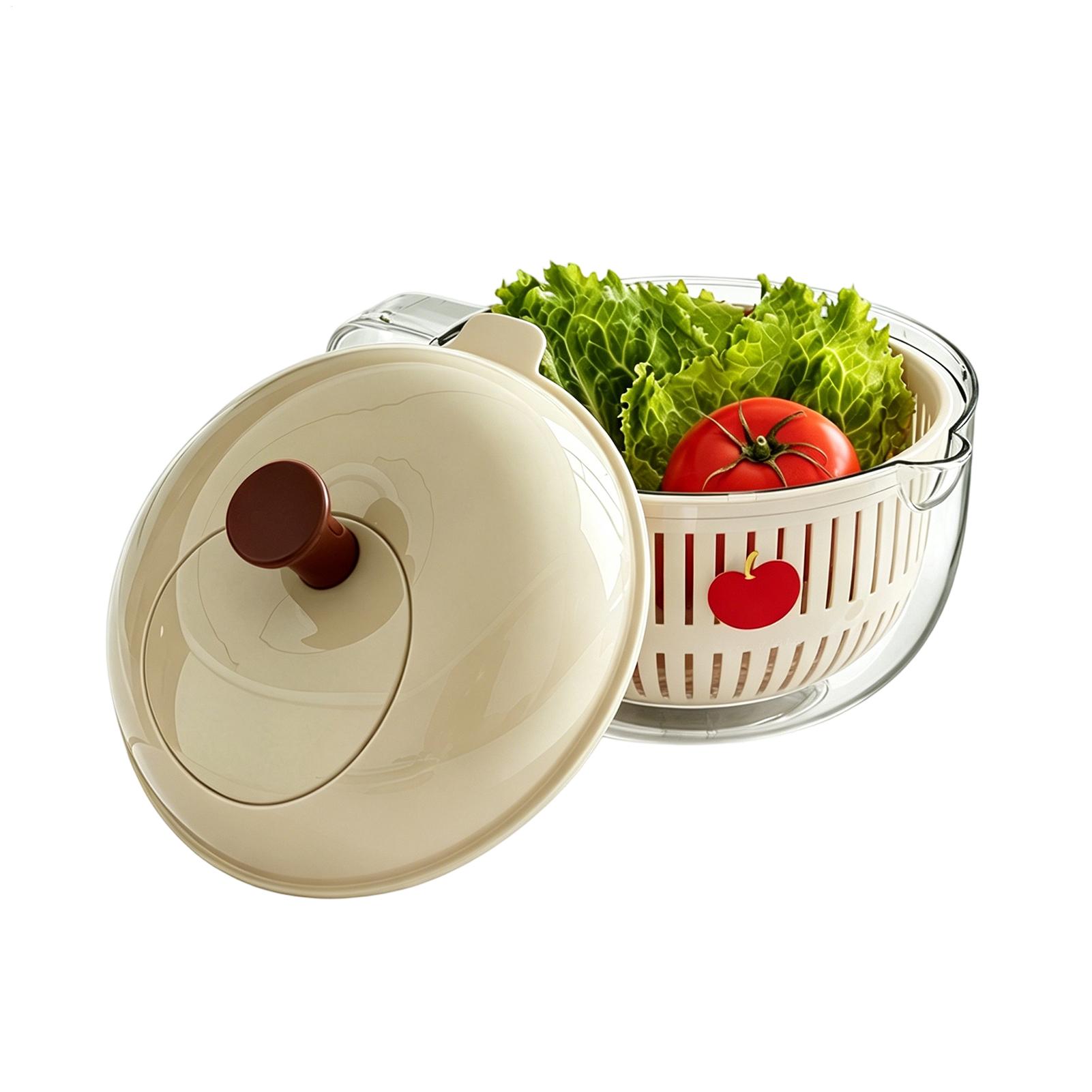 Salad Spinner - Lave-légumes Apples Design, panier d'égouttage double