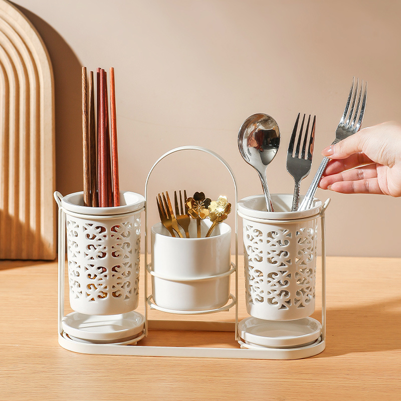 Kitchen Utensil Holder - Support de rangement créatif en céramique