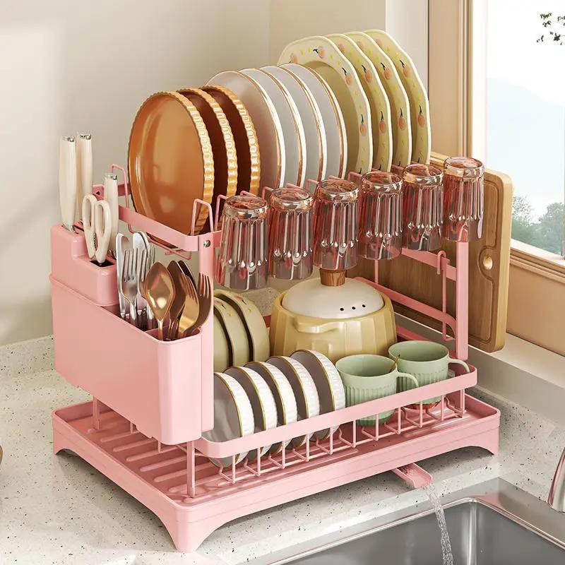 Kitchen Gadgets Storage Ideas - Égouttoir à vaisselle à 2 niveaux