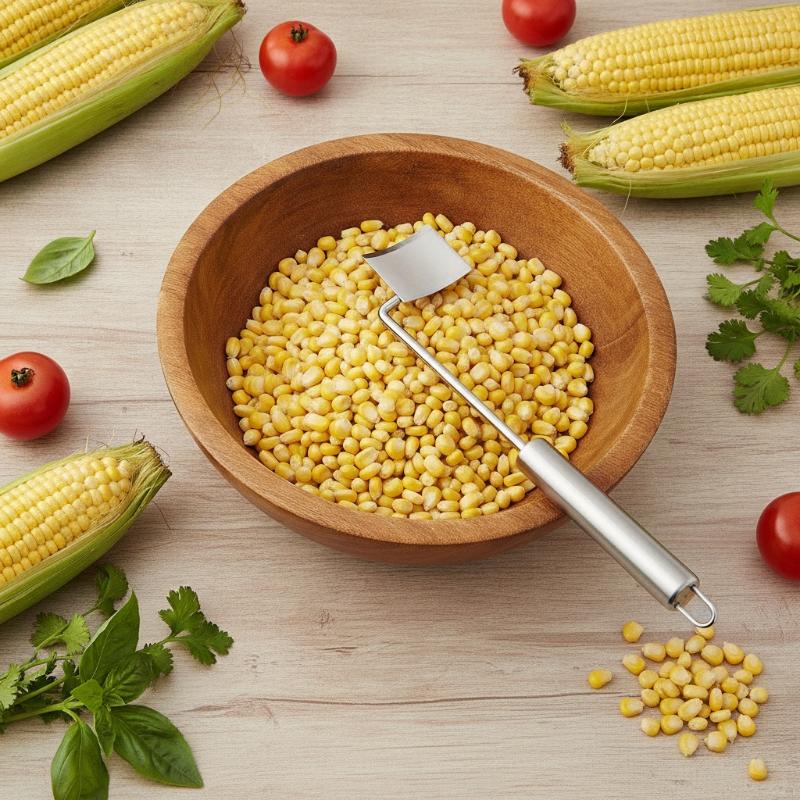 Kitchen Gadgets For Cooking - Éplucheur de maïs en acier inoxydable,