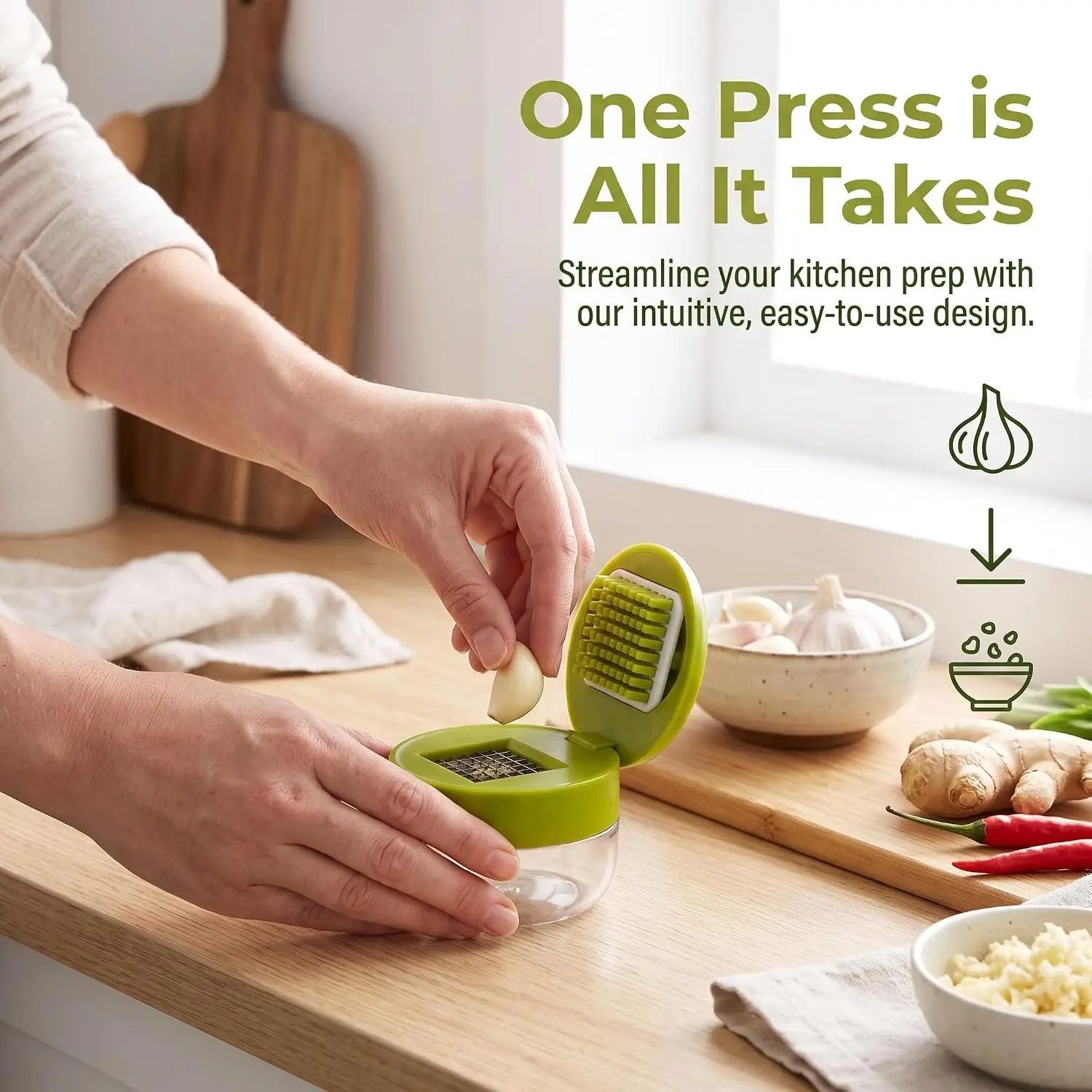 Outil manuel pour émincer l'ai - Manual Garlic Press avis et prix
