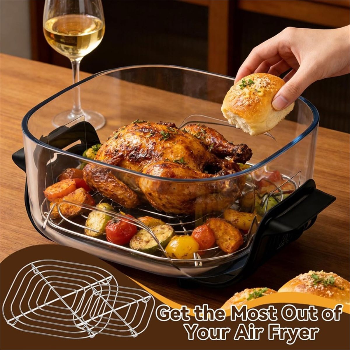 mise à jour. 3 supports en aci - Air Fryer Accessories avis et prix