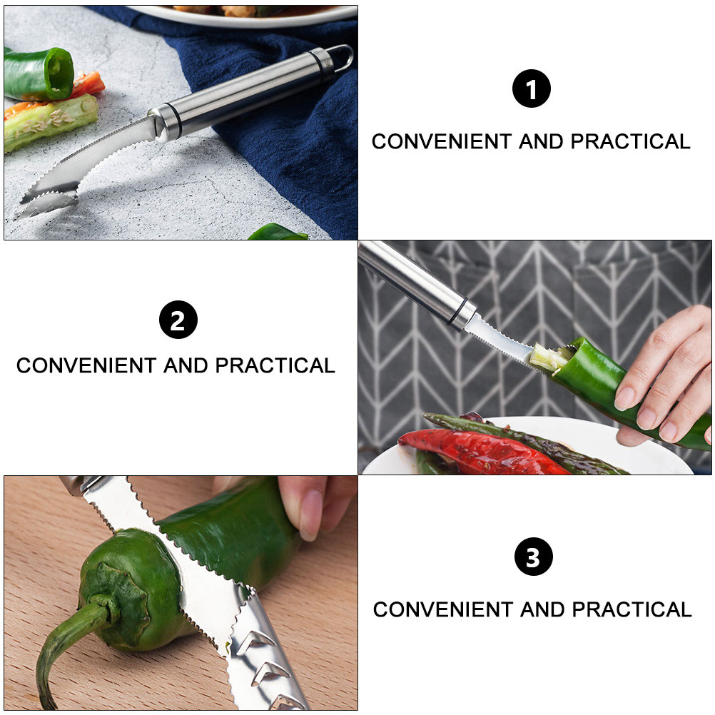 Lot de 2 dénoyauteurs de pimen - Kitchen Gadgets Tools avis et prix