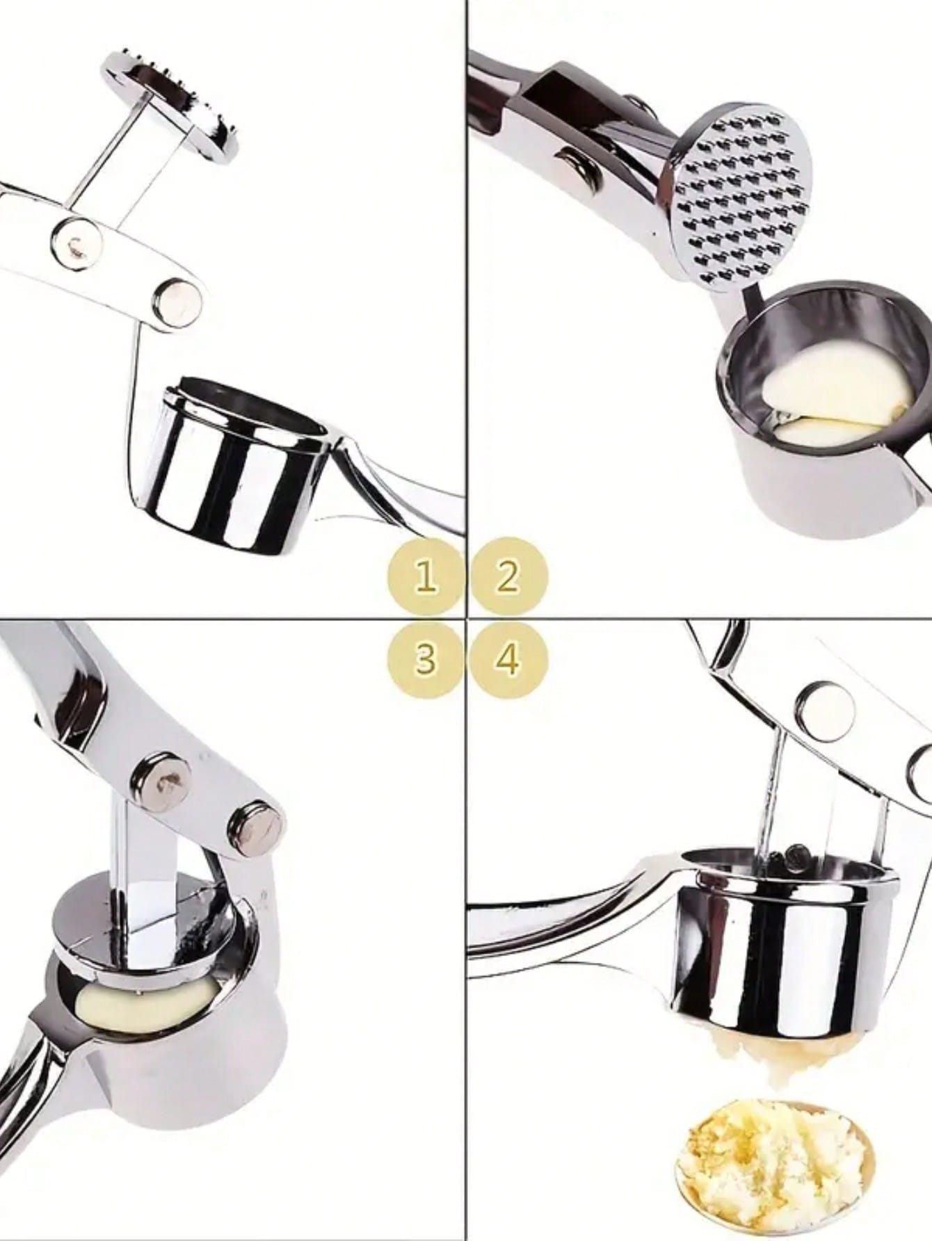Presse-ail manuel en acier ino - Manual Garlic Press avis et prix