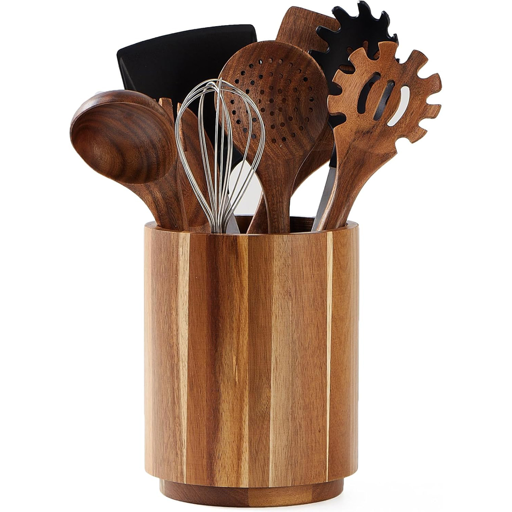 Porte-ustensiles en bois d'aca - Kitchen Utensil Holder avis et prix